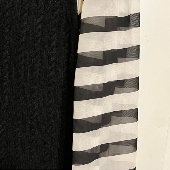 Maeve Anthropologie Cable Knit Sheer Sleeve Top Blouse Women’s 2XL - Picture 8 of 10